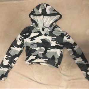 Crop Top Camo Sweater